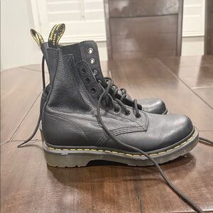 Dr. Martens Black Leather Lace-Up Boots
